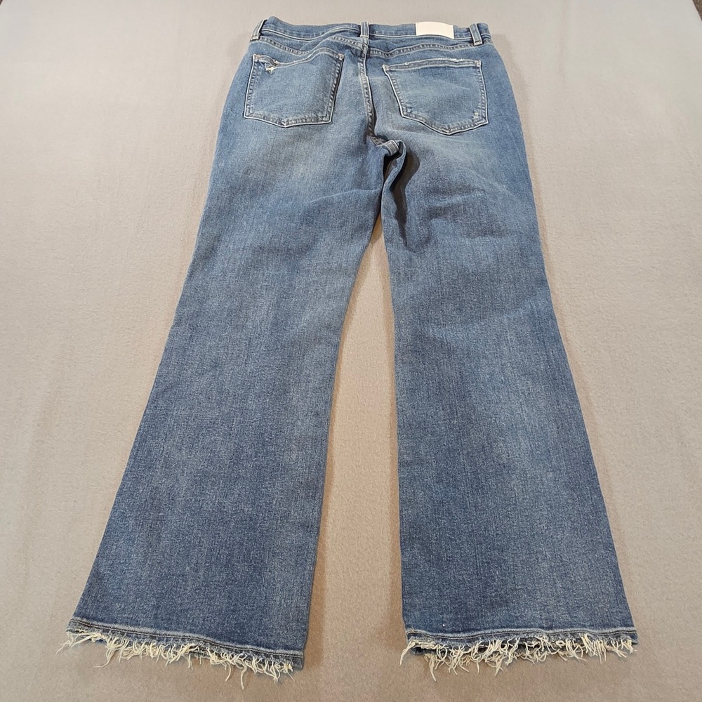 Pistola Flare Jeans Women 30 Blue High Rise Distressed Raw Hem P00016088SJ‎ - Picture 3 of 11